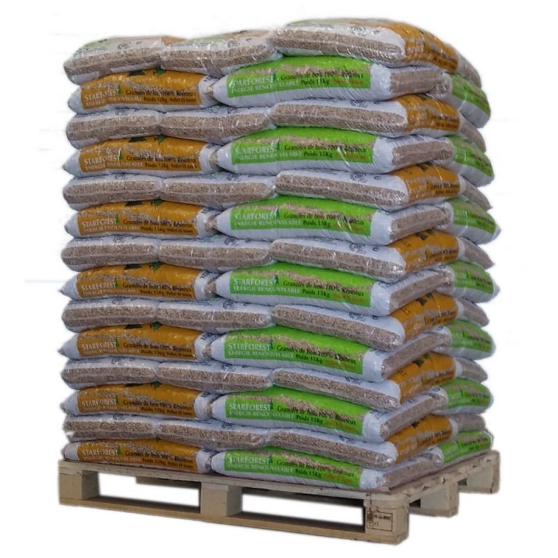 Pellet di legno tenero Starforest 100% – 70 sacchi da 15 kg