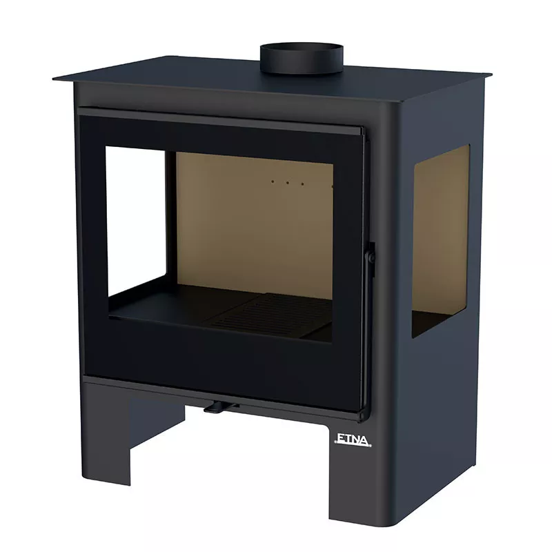 Stufa a legna Shiva a 3 vetri - 10 kW - immagine 2