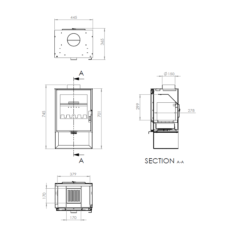 Stufa a legna Pamello - 5 kW - immagine 4