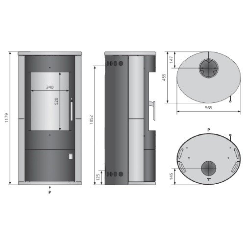 Stufa a legna Justus Austin 7 | 7 kW - immagine 4
