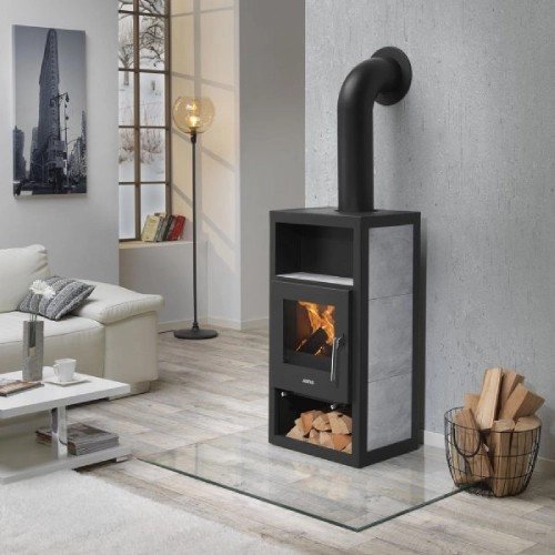 Stufa a legna in ceramica e ceramica Justus Texas da 6 kW - immagine 4