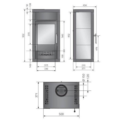 Stufa a legna in ceramica e ceramica Justus Texas da 6 kW - immagine 5